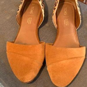 Toms Brown Suede Leopard Print Women's Flats